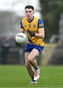 4 February 2024; Senan Lambe of Roscommon during the Allianz Football League Division 1 match between Roscommon and Galway at Dr Hyde Park in Roscommon. Photo by Daire Brennan/Sportsfile