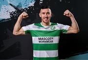 3 February 2024; Aaron Greene poses for a portrait during a Shamrock Rovers squad portraits session at Tallaght Stadium in Dublin. Photo by Stephen McCarthy/Sportsfile