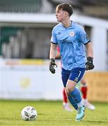 5 February 2024; Shelbourne goalkeeper Jamie Gamble during the PTSB Leinster Senior Cup match between Bray Wanderers and Shelbourne at Carlisle Grounds in Bray, Wicklow. Photo by Ben McShane/Sportsfile