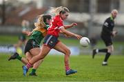 5 February 2024; Emma Cleary of Cork in action against Ciara Murphy of Kerry during the 2024 Lidl Ladies National Football League Division 1 Round 3 match between Kerry and Cork at Austin Stack Park in Tralee, Kerry. Photo by Brendan Moran/Sportsfile