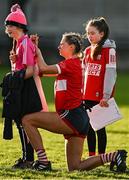 5 February 2024; Amy McDonagh of Cork signs an autograph after the 2024 Lidl Ladies National Football League Division 1 Round 3 match between Kerry and Cork at Austin Stack Park in Tralee, Kerry. Photo by Brendan Moran/Sportsfile