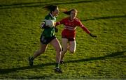 5 February 2024; Lorraine Scanlon of Kerry in action against Abbie O’Mahony of Cork during the 2024 Lidl Ladies National Football League Division 1 Round 3 match between Kerry and Cork at Austin Stack Park in Tralee, Kerry. Photo by Brendan Moran/Sportsfile