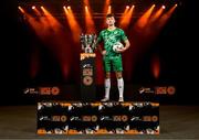7 February 2024; Andy Spain of Kerry FC at the launch of the SSE Airtricity League of Ireland 2024 season held at Vicar Street in Dublin. Photo by Stephen McCarthy/Sportsfile