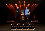 7 February 2024; UCD manager William O'Connor, left, and Ronan Finn of UCD at the launch of the SSE Airtricity League of Ireland 2024 season held at Vicar Street in Dublin. Photo by Stephen McCarthy/Sportsfile