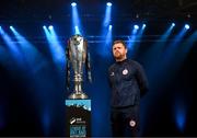 7 February 2024; Shelbourne manager Damien Duff at the launch of the SSE Airtricity League of Ireland 2024 season held at Vicar Street in Dublin. Photo by Stephen McCarthy/Sportsfile