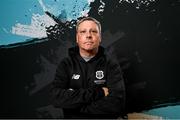 6 February 2024; Waterford FC Manager Keith Long poses for a portrait during a Waterford FC squad portraits session at SETU Arena in Waterford. Photo by Sam Barnes/Sportsfile