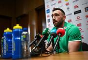 7 February 2024; Jack Conan during an Ireland Rugby media conference at the Sport Ireland Campus Conference Centre in Dublin. Photo by Harry Murphy/Sportsfile
