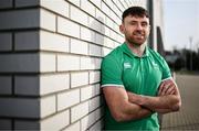 7 February 2024; Hugo Keenan stands for a portrait during an Ireland Rugby media conference at the Sport Ireland Campus Conference Centre in Dublin. Photo by Harry Murphy/Sportsfile