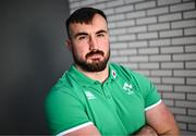 7 February 2024; Rónan Kelleher stands for a portrait during an Ireland Rugby media conference at the Sport Ireland Campus Conference Centre in Dublin. Photo by Harry Murphy/Sportsfile