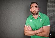 7 February 2024; Jack Conan stands for a portrait after the Ireland Rugby media conference at the Sport Ireland Campus Conference Centre in Dublin. Photo by Harry Murphy/Sportsfile