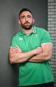 7 February 2024; Jack Conan stands for a portrait after the Ireland Rugby media conference at the Sport Ireland Campus Conference Centre in Dublin. Photo by Harry Murphy/Sportsfile