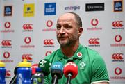7 February 2024; Ireland assistant coach Mike Catt during an Ireland Rugby media conference at the Sport Ireland Campus Conference Centre in Dublin. Photo by Harry Murphy/Sportsfile