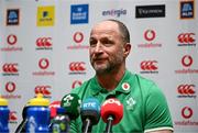 7 February 2024; Ireland assistant coach Mike Catt during an Ireland Rugby media conference at the Sport Ireland Campus Conference Centre in Dublin. Photo by Harry Murphy/Sportsfile