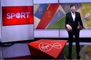 8 February 2024; Former Ireland rugby player Shane Horgan at the launch of Virgin Media Television’s Super Sunday of Sport at Virgin Media Television Studios in Ballymount, Dublin. On Sunday 11th February Virgin Media Television will have coverage of Ireland v Italy in the Guinness 6 Nations followed by coverage of Super Bowl LVIII. Photo by Piaras Ó Mídheach/Sportsfile