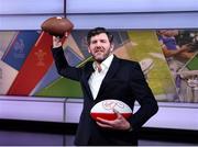 8 February 2024; Former Ireland rugby player Shane Horgan at the launch of Virgin Media Television’s Super Sunday of Sport at Virgin Media Television Studios in Ballymount, Dublin. On Sunday 11th February Virgin Media Television will have coverage of Ireland v Italy in the Guinness 6 Nations followed by coverage of Super Bowl LVIII. Photo by Piaras Ó Mídheach/Sportsfile