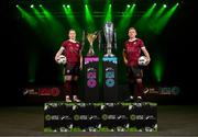 7 February 2024; Lynsey McKey of Galway United, left, and Conor McCormack of Galway United at the launch of the SSE Airtricity League of Ireland 2024 season held at Vicar Street in Dublin. Photo by Stephen McCarthy/Sportsfile
