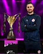 7 February 2024; Shelbourne manager Eoin Wearen at the launch of the SSE Airtricity League of Ireland 2024 season held at Vicar Street in Dublin. Photo by Stephen McCarthy/Sportsfile