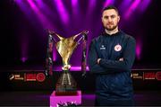 7 February 2024; Shelbourne manager Eoin Wearen at the launch of the SSE Airtricity League of Ireland 2024 season held at Vicar Street in Dublin. Photo by Stephen McCarthy/Sportsfile