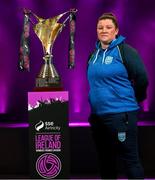 7 February 2024; DLR Waves manager Laura Heffernan at the launch of the SSE Airtricity League of Ireland 2024 season held at Vicar Street in Dublin. Photo by Stephen McCarthy/Sportsfile
