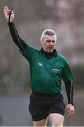 7 February 2024; Referee Liam Gordon during the Electric Ireland Higher Education GAA Fitzgibbon Cup quarter-final match between MICL and TUS Mid West at MICL Grounds in Limerick. Photo by Piaras Ó Mídheach/Sportsfile