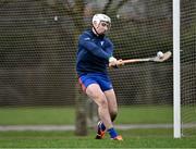7 February 2024; MICL goalkeeper Jason Gillane during the Electric Ireland Higher Education GAA Fitzgibbon Cup quarter-final match between MICL and TUS Mid West at MICL Grounds in Limerick. Photo by Piaras Ó Mídheach/Sportsfile