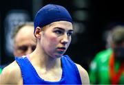8 February 2024; Aoife O’Rourke of Ireland before her Middleweight 75kg bout over Elzbieta Wojcik of Poland during the 75th International Boxing Tournament Strandja in Sofia, Bulgaria. Photo by Ivan Ivanov/Sportsfile
