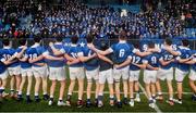 8 February 2024; The St Mary's College players and supporters sing their school anthem after the Bank of Ireland Leinster Schools Junior Cup Round 1 match between St Mary's College and Clongowes Wood College at Energia Park in Dublin. Photo by Daire Brennan/Sportsfile