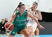 8 February 2024; Sarah Hickey of Ireland in action against Daniel Raber of Israel during the FIBA Women's EuroBasket Championship Qualifier match between Israel and Ireland at the Rimi Olympic Centre in Riga, Latvia. Photo by Oksana Dzadan/Sportsfile