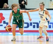 8 February 2024; Sorcha Tiernan of Ireland in action against Dor Saar of Israel during the FIBA Women's EuroBasket Championship Qualifier match between Israel and Ireland at the Rimi Olympic Centre in Riga, Latvia. Photo by Oksana Dzadan/Sportsfile
