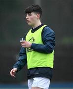 8 February 2024; Jeff Prendergast of St Mary’s College ahead of the Bank of Ireland Leinster Schools Junior Cup Round 1 match between St Mary's College and Clongowes Wood College at Energia Park in Dublin. Photo by Daire Brennan/Sportsfile