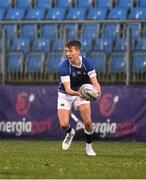 8 February 2024; Jack Fogarty of St Mary’s College during the Bank of Ireland Leinster Schools Junior Cup Round 1 match between St Mary's College and Clongowes Wood College at Energia Park in Dublin. Photo by Daire Brennan/Sportsfile