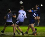 8 February 2024; Davy Garland of UCD, right, score his side's second goal during the Electric Ireland Higher Education GAA Sigerson Cup semi-final match between UCD and University of Limerick at the SETU Carlow Campus in Carlow. Photo by David Fitzgerald/Sportsfile