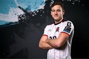 8 February 2024; Jamie Gullan poses for a portrait during a Dundalk FC squad portraits session at Oriel Park in Dundalk. Photo by Stephen McCarthy/Sportsfile