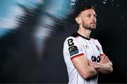 8 February 2024; (EDITOR’S NOTE: A special effects camera filter was used for this image.) Andy Boyle poses for a portrait during a Dundalk FC squad portraits session at Oriel Park in Dundalk. Photo by Stephen McCarthy/Sportsfile