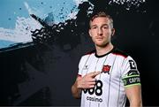 8 February 2024; John Mountney poses for a portrait during a Dundalk FC squad portraits session at Oriel Park in Dundalk. Photo by Stephen McCarthy/Sportsfile