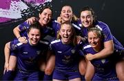 8 February 2024; In attendance during a Wexford FC squad portraits session are, from left, Ciara Rossiter, Kylie Murphy, Ellen Molloy, Aoibheann Clancy, Orlaith Conlon and Nicola Sinnott at the SETU Carlow Campus. Photo by Sam Barnes/Sportsfile