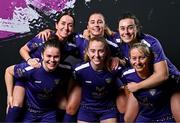 8 February 2024; In attendance during a Wexford FC squad portraits session are, from left, Ciara Rossiter, Kylie Murphy, Ellen Molloy, Aoibheann Clancy, Orlaith Conlon and Nicola Sinnott at the SETU Carlow Campus. Photo by Sam Barnes/Sportsfile