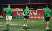 9 February 2024; Evan O’Connell of Ireland, centre, walks the pitch before the U20 Six Nations Rugby Championship match between Ireland and Italy at Virgin Media Park in Cork. Photo by Brendan Moran/Sportsfile