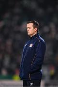 9 February 2024; St Patrick's Athletic manager Jon Daly during the 2024 Men's President's Cup match between Shamrock Rovers and St Patrick's Athletic at Tallaght Stadium in Dublin. Photo by Stephen McCarthy/Sportsfile