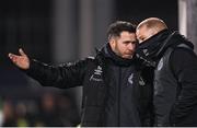 9 February 2024; Shamrock Rovers manager Stephen Bradley and assistant coach Glenn Cronin, right, during the 2024 Men's President's Cup match between Shamrock Rovers and St Patrick's Athletic at Tallaght Stadium in Dublin. Photo by Stephen McCarthy/Sportsfile