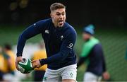 10 February 2024; Jack Crowley during an Ireland Rugby captain's run at the Aviva Stadium in Dublin. Photo by Brendan Moran/Sportsfile