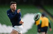 10 February 2024; Hugo Keenan during an Ireland Rugby captain's run at the Aviva Stadium in Dublin. Photo by Brendan Moran/Sportsfile