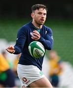 10 February 2024; Hugo Keenan during an Ireland Rugby captain's run at the Aviva Stadium in Dublin. Photo by Brendan Moran/Sportsfile