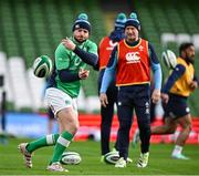 10 February 2024; Robbie Henshaw during an Ireland Rugby captain's run at the Aviva Stadium in Dublin. Photo by Brendan Moran/Sportsfile