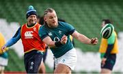 10 February 2024; Finlay Bealham during an Ireland Rugby captain's run at the Aviva Stadium in Dublin. Photo by Brendan Moran/Sportsfile