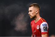 9 February 2024; Aaron Bolger of St Patrick's Athletic during the 2024 Men's President's Cup match between Shamrock Rovers and St Patrick's Athletic at Tallaght Stadium in Dublin. Photo by Stephen McCarthy/Sportsfile Photo by Stephen McCarthy/Sportsfile
