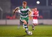 9 February 2024; Rory Gaffney of Shamrock Rovers during the 2024 Men's President's Cup match between Shamrock Rovers and St Patrick's Athletic at Tallaght Stadium in Dublin. Photo by Tyler Miller/Sportsfile