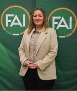 10 February 2024; Ursula Scully and Laura Finnegan O’Halloran have been elected to the FAI Board following a General Assembly Meeting at the Clayton Hotel in Dublin to ensure that the FAI has met the Government gender balance requirement. Pictured is independent director Laura Finnegan O’Halloran. Photo by Brendan Moran/Sportsfile