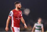 9 February 2024; Conor Keeley of St Patrick's Athletic during the 2024 Men's President's Cup match between Shamrock Rovers and St Patrick's Athletic at Tallaght Stadium in Dublin. Photo by Stephen McCarthy/Sportsfile