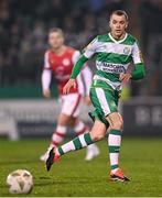 9 February 2024; Sean Kavanagh of Shamrock Rovers during the 2024 Men's President's Cup match between Shamrock Rovers and St Patrick's Athletic at Tallaght Stadium in Dublin. Photo by Stephen McCarthy/Sportsfile